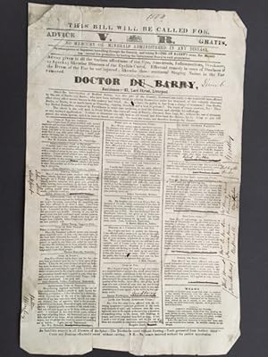 Quack medicine broadside/placard/poster, printer's proof used by Edward Ambler