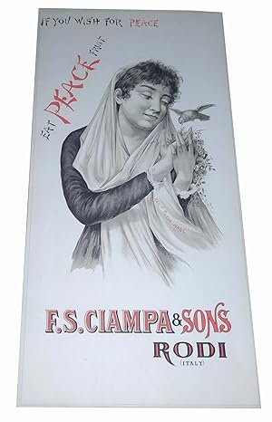 F.S. Ciampa & Sons Rodi Garganico Eat Peace fruit Cromolitografia pubblicitaria