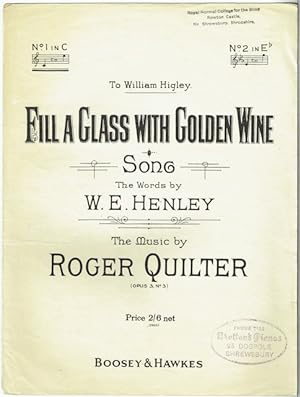 Fill A Glass With Golden Wine: Song, No. 1 in C