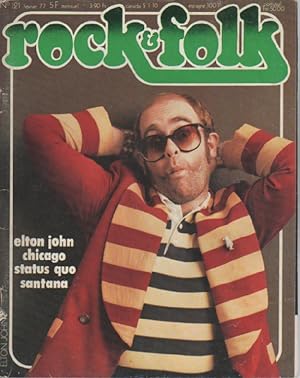 "ROCK & FOLK n°121 février 1977" Elton JOHN (Photo Peter MAZEL)