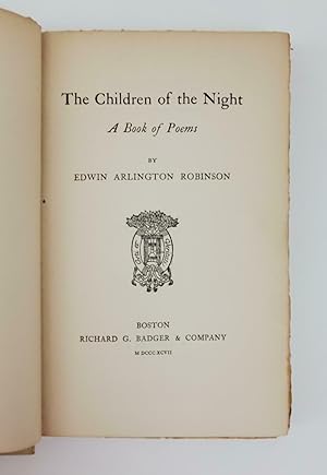 Robinson | The Children Of The Night (1st Ed.), DS, Letters
