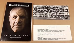 Tell Me To My Face; (with) 1972 Grey Cup Champtions (photo card), Hamilton TIGER-CATS, SIGNED by ...