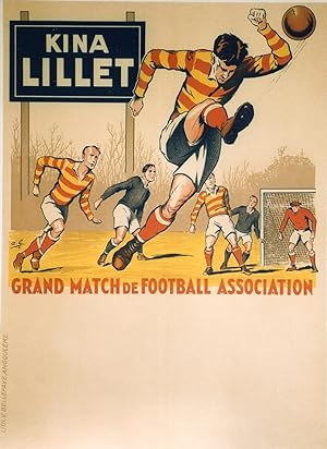 "KINA LILLET" Affiche originale entoilée / Litho fin années 30 signé A.G. / Litho V.BELLEFAYE - A...