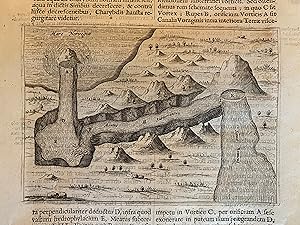 (Water, Tides) An engraved leaf from "Athanasii Kircheri Mundus subterraneus in XII libros digestus"
