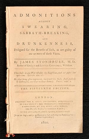 Admonitions against Swearing, Sabbath-Breaking and Drunkenness