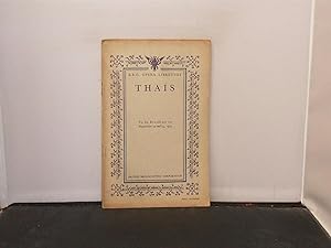 The British Broadcasting Corporation Opera Librettos - Thais by Massenet, Broadcast on September ...