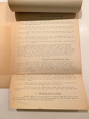 (Air Raids, WWII) Greece. Official Circular of the Greek Government, translated into English and ...
