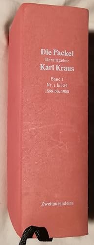 Die Fackel. Band I. Nr.1 bis 54. April 1899 bis September 1900