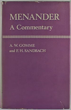 Menander A Commentary 1st Edition