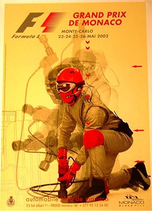 AFFICHE : F1 GRAND PRIX DE MONACO 23-24-25-26 MAI 2002