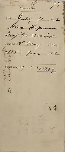 DISCHARGE PAPERS for Sgt. Alexander Lasseman of Co. G, 10th Cavalry Regiment, as recorded in two ...