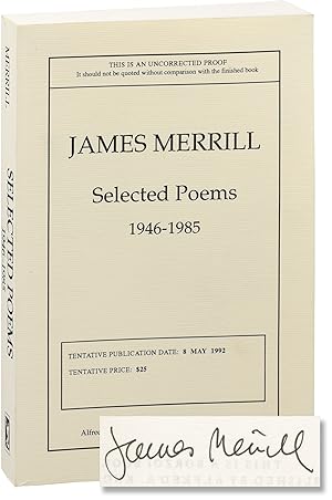 Selected Poems 1946-1985 (Uncorrected Proof, signed)