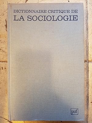 Dictionnaire critique de la Sociologie