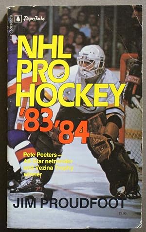 Pro Hockey NHL '83-'84. [1983-1984] cover photograph of Pete Peeters (Vezina Trophy winner).