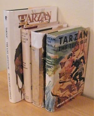 Collection of 4 Edgar Rice Burroughs Books, (1) Tarzan and The Golden Lion, (2) Tarzan And The Je...