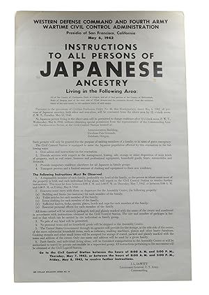 [Japanese Internment Poster] Instructions to Persons of Japanese Ancestry Living in the Following...