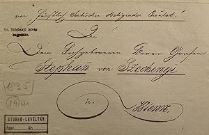 Széchenyi Istvánhoz írt levél borítékja 1835-bÅl (Envelope of a letter to István Széchenyi from ...
