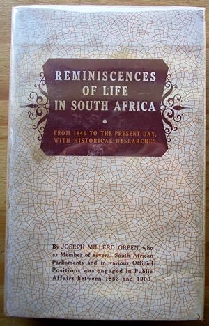 Reminiscences of Life in South Africa from 1846 to the Present Day