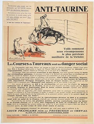 Lutte Anti-Taurine [French Anti-Bullfighting Broadside]