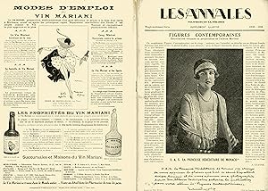 "LES ANNALES Supplément illustré 1930-1931 / S.A.S. LA PRINCESSE HÉRÉDITAIRE DE MONACO": Extraits...