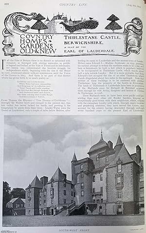 Thirlestane Castle, Berwickshire. Several pictures and accompanying text, removed from an origina...