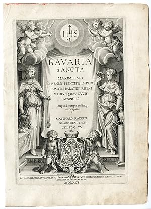 Antique Master Print-TITLE ENGRAVING-BAVARIA SANCTA-PL.1-Kager-Sadeler-1615