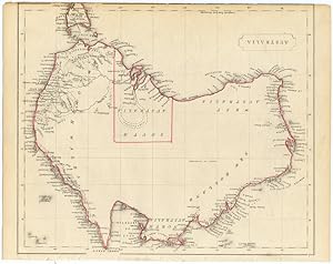 1848 Hand Coloured Engraved Map of AUSTRALIA