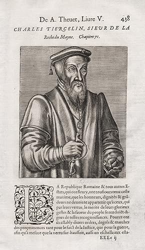 "Charles Tiercelin, Sieur de la Roche du Mayne" - Charles Tiercelin (c. 1482-1567) Roche du Maine...