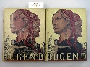 Jugend. Münchner illustrierte Wochenschrift für Kunst und Leben. 9. Jahrgang 1904. ZWEI Bände. Se...