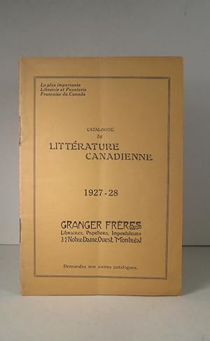 Catalogue de littérature canadienne 1927-1928