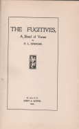 The fugitives : a sheaf of verses;[With an introductory sketch of the author by A.M. Belding.