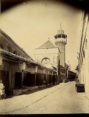 Tunisia Tunis Mosquee of Bazar old Photo Garrigues 1890