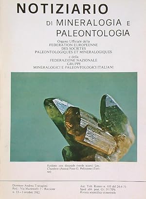 Notiziario di mineralogia e paleontologia 33/1 ottobre 1982