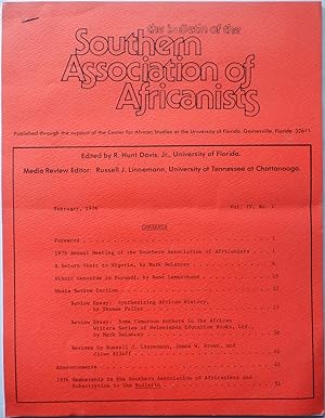 The Bulletin of the Southern Association of Africanists. February, 1976. Vol. IV. No. 1