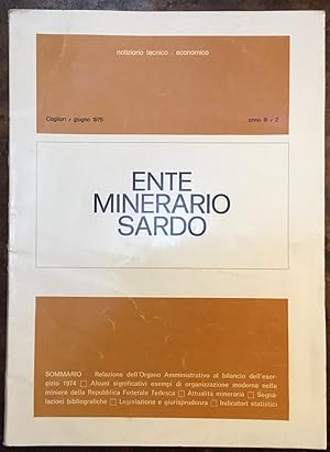 Ente Minerario Sardo. Notiziario tecnico-economico. Anno III/2, CagliariGiugno 1975