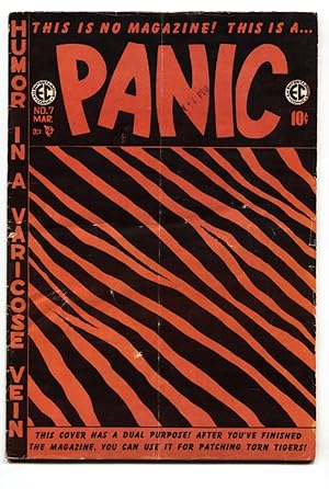 PANIC #9 EC TIGER STRIPE COVER DAVIS WOOD ELDER 1955 VG
