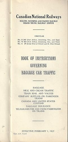 « BOOK OF INSTRUCTIONS GOVERNING BAGGAGE CAR TRAFFIC