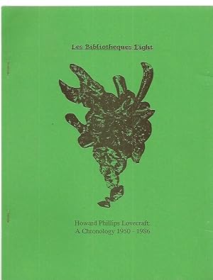 Howard Phillips Lovecraft: A Chronology 1920-1929, Les Bibliotheques Howard Phillips Lovecraft Is...