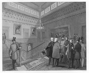 UNITED SERVICE CLUB GREAT HALL IN LONDON Antique Print