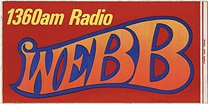 Original bumper sticker for WEBB 1360 AM radio station, circa 1970s