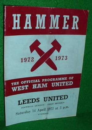 Hammer: The Official Programme of West Ham United v Leeds United, Football League: First Division...