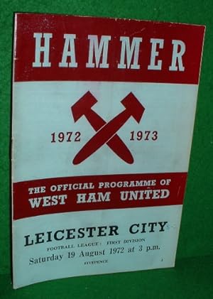 Hammer: The Official Programme of West Ham United v Leicester City Football League: First Divisio...