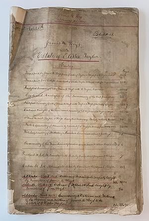 [CLEVELAND] [REAL ESTATE] Manuscript account ledger and summary of the estate of prominent Clevel...