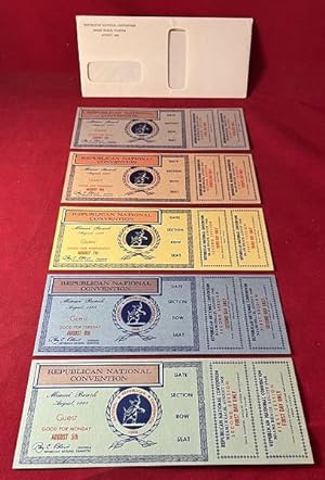 UNUSED 1968 Republican National Convention Ticket SET of 5 w/ Envelope