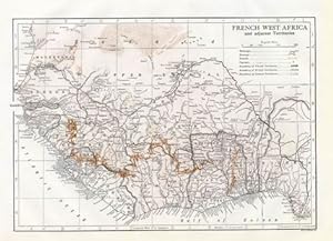 FRENCH WEST AFRICA,Railways,Deserts,Historical Map