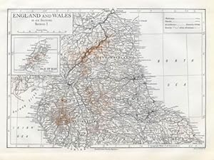 ENGLAND,WALES,ISLE OF MAN,Historical Vintage Map