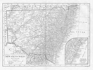 NEW SOUTH WALES,Australia,Sydney,Historical Vintage Map
