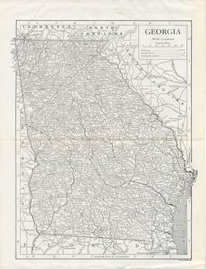 GEORGIA,Historical Vintage State Map