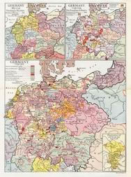 GERMANY,GREAT DUCHIES,OTTAKAR DOMINIONS,Historical Map