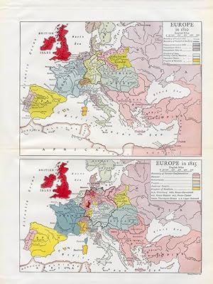 EUROPE IN 1810_1820,Historical Vintage Map